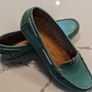 Naturalizer Aqua Leather Loafer Deck Shoe Flat Size 7M